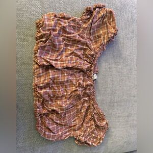 American Eagle Outfitters Pink Bubble Crop Top